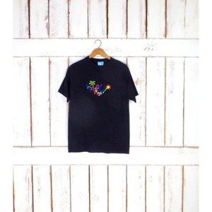 Black Maui embroidered Hawaii graphic tee shirt